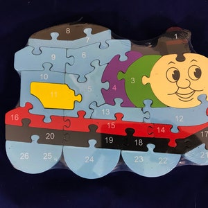 Rompecabezas de tren, rompecabezas educativos, rompecabezas de aprendizaje, rompecabezas, rompecabezas de los niños, rompecabezas creativo, habilidades motoras, regalo para el niño pequeño