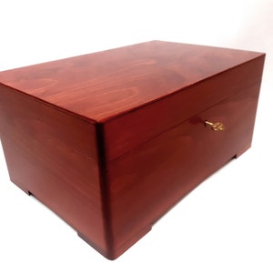 elegant high quality big linden light mahogany color wood box, rectangle jewelry box, storage box, keepsake memory box, lockable box