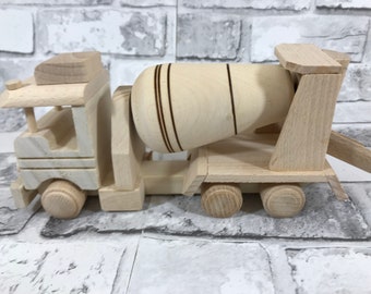 Concrete mixer, Wooden car toy,  Wooden toys, Gift for toddler, Birthday gift for kids,  Natural handmade toy,