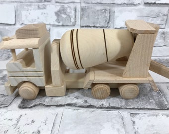 Mélangeur en béton, jouet de voiture en bois, jouets en bois, cadeau pour l'enfant en bas âge, cadeau d'anniversaire pour des enfants, jouet fait à la main normal,