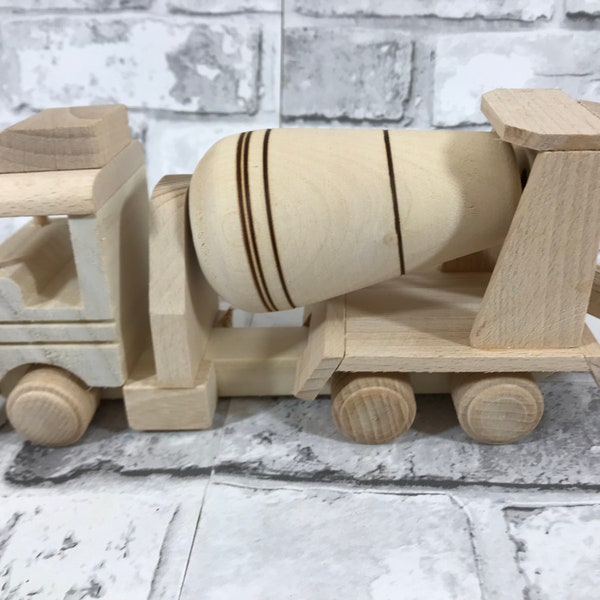 Concrete mixer, Wooden car toy,  Wooden toys, Gift for toddler, Birthday gift for kids,  Natural handmade toy,