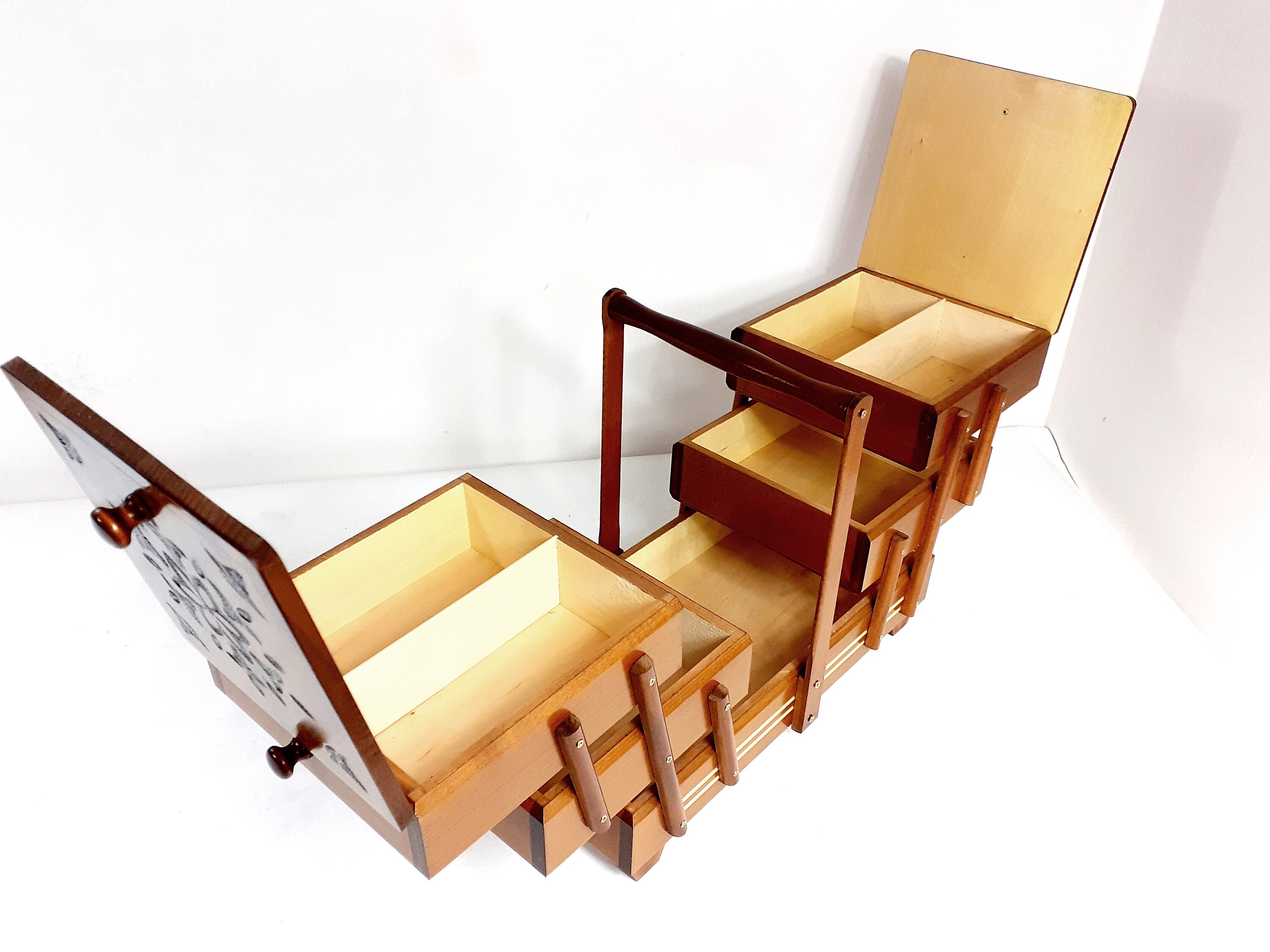 Very Large Decorative Storage Box for Sewing Kit Wooden Etsy