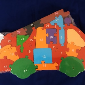 Feuer-LKW Puzzle, Anzahl Puzzle, lustiges Puzzle, Puzzle lernen, Kinder Puzzle, kreative Puzzle, Motorik, Geschenk für Kleinkind