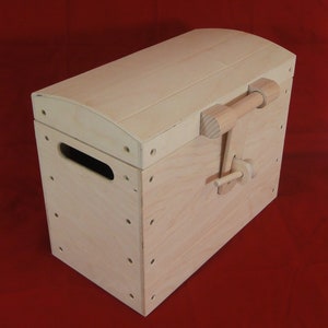 Large Wooden Chest 36x20x26 cm, Large Trunk, Toy Box, Storage Box, Home Storage Box