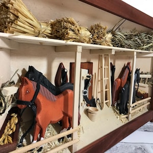 3D Pictures, Horse Stable, Horses, Stable Hand made 3d pictures, Wooden pitureres on the wall