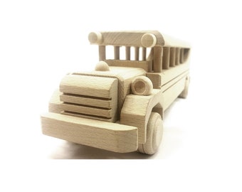 Wooden bus toy, wooden toys, gift for toddler, birthday gift for kids,  natural handmade toy