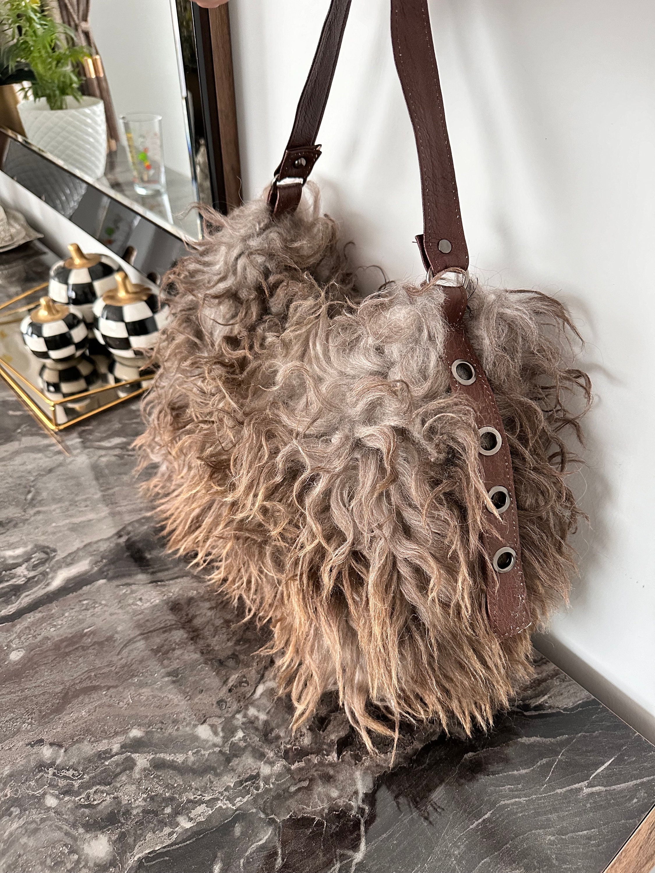 Overlarge Faux Fur Bags for Women Warm Lamb Wool Handbags Luxury Long Plush  Shoulder Bag Fluffy Soft Shopper Tote Designer Bag