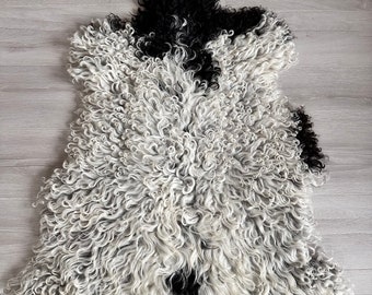 Gotland SheepSkin.natural sheepskin Tanned Handmade SheepSkin.Curly SheepSkin.Genuine Sheepskin.Organically Sheepskin pelt sheepskin rug