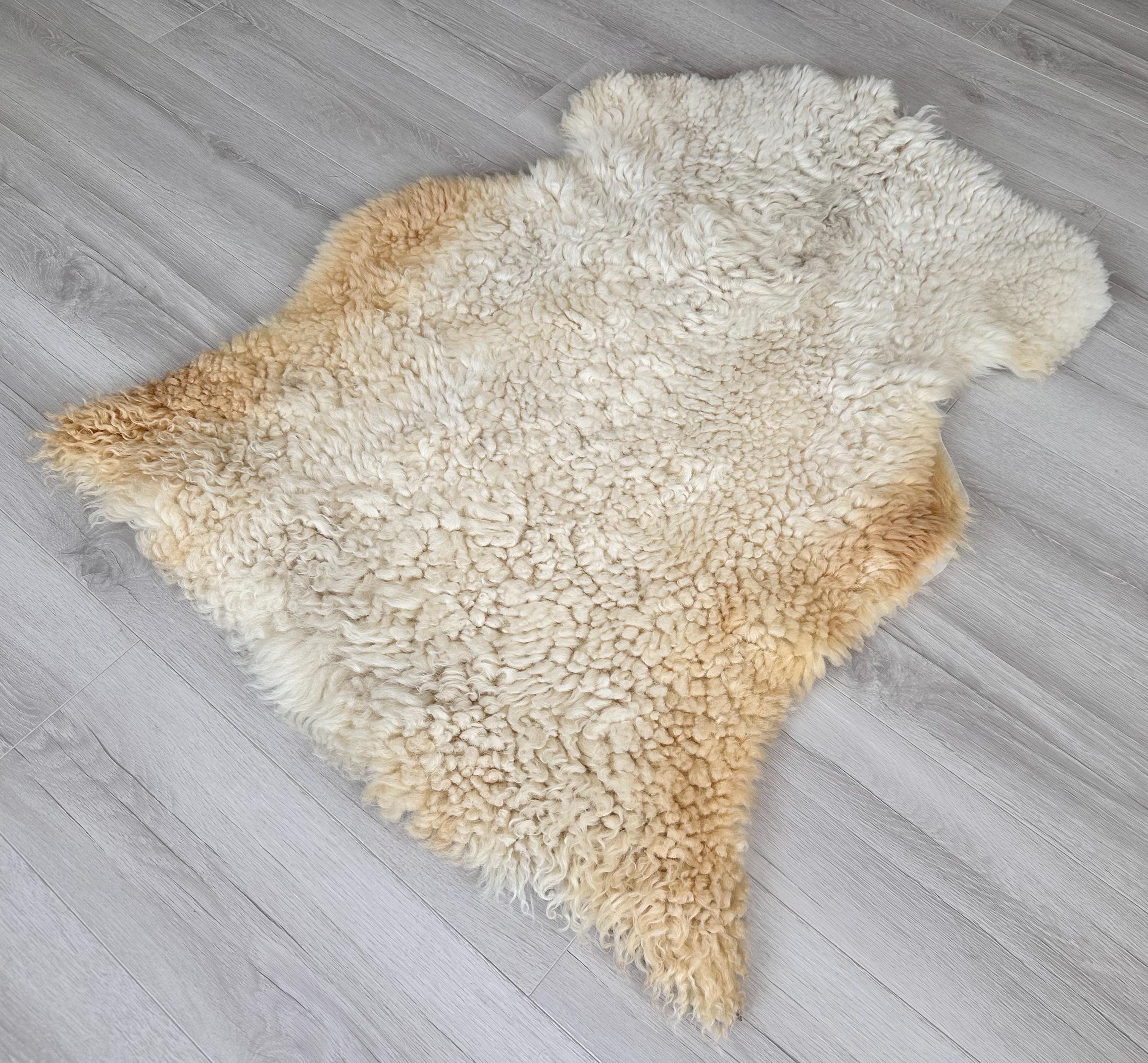 Tappeto In Lana D'agnello Pelliccia Ecologica Svedese In Pelle Di Agnello – Naturale, Taglie M A XXL Pelle Di Pecora Lana Lunga Ecologica - Foto 3