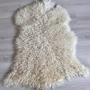 Gotland sheepskin.Curly SheepSkin Natural Tanned Handmade SheepSkin Rug.Genuine Sheepskin.Organically sheepskin.Real soft Sheepskin pelt image 3