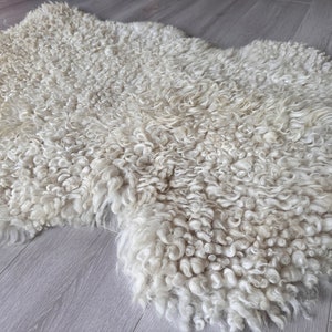 Gotland sheepskin.Curly SheepSkin Natural Tanned Handmade SheepSkin Rug.Genuine Sheepskin.Organically sheepskin.Real soft Sheepskin pelt image 9
