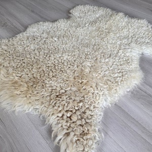 Gotland sheepskin.Curly SheepSkin Natural Tanned Handmade SheepSkin Rug.Genuine Sheepskin.Organically sheepskin.Real soft Sheepskin pelt image 10