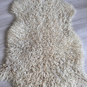 Gotland sheepskin.Curly SheepSkin Natural Tanned Handmade SheepSkin Rug.Genuine Sheepskin.Organically sheepskin.Real soft Sheepskin pelt image 2