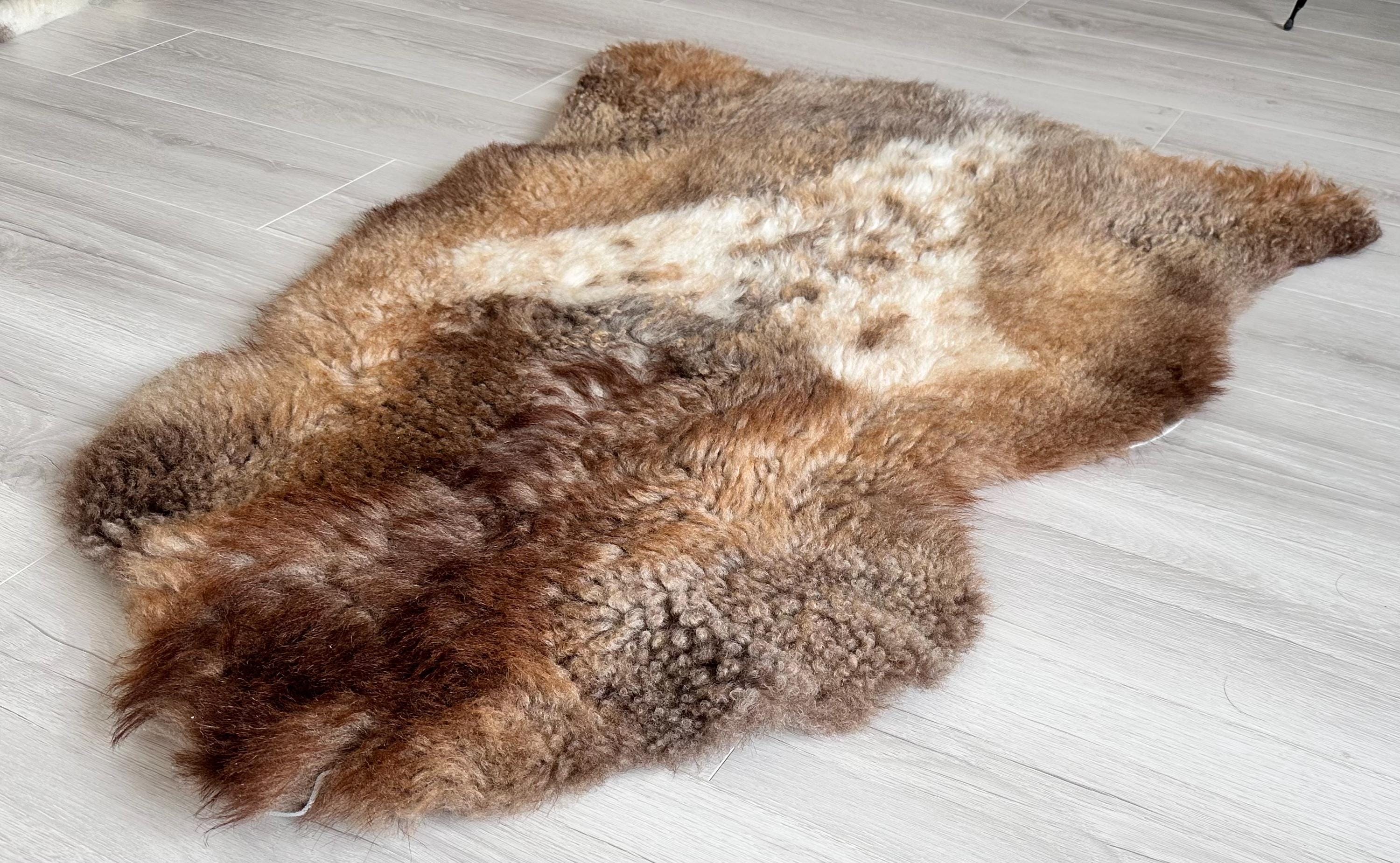 natural sheepskin Tanned Handmade SheepSkin Curly SheepSkin.Genuine Sheepskin.Organically Sheepskin pelt,SheepSkin rug,100% natural colors