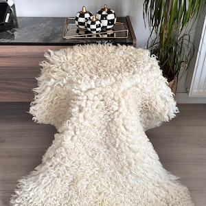 Gotland sheepskin.Curly SheepSkin Natural Tanned Handmade SheepSkin Rug.Genuine Sheepskin.Organically sheepskin.Real soft Sheepskin pelt