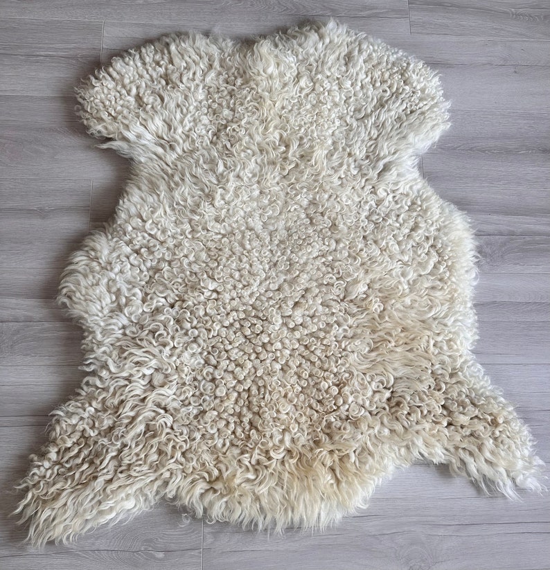 Gotland sheepskin.Curly SheepSkin Natural Tanned Handmade SheepSkin Rug.Genuine Sheepskin.Organically sheepskin.Real soft Sheepskin pelt image 4