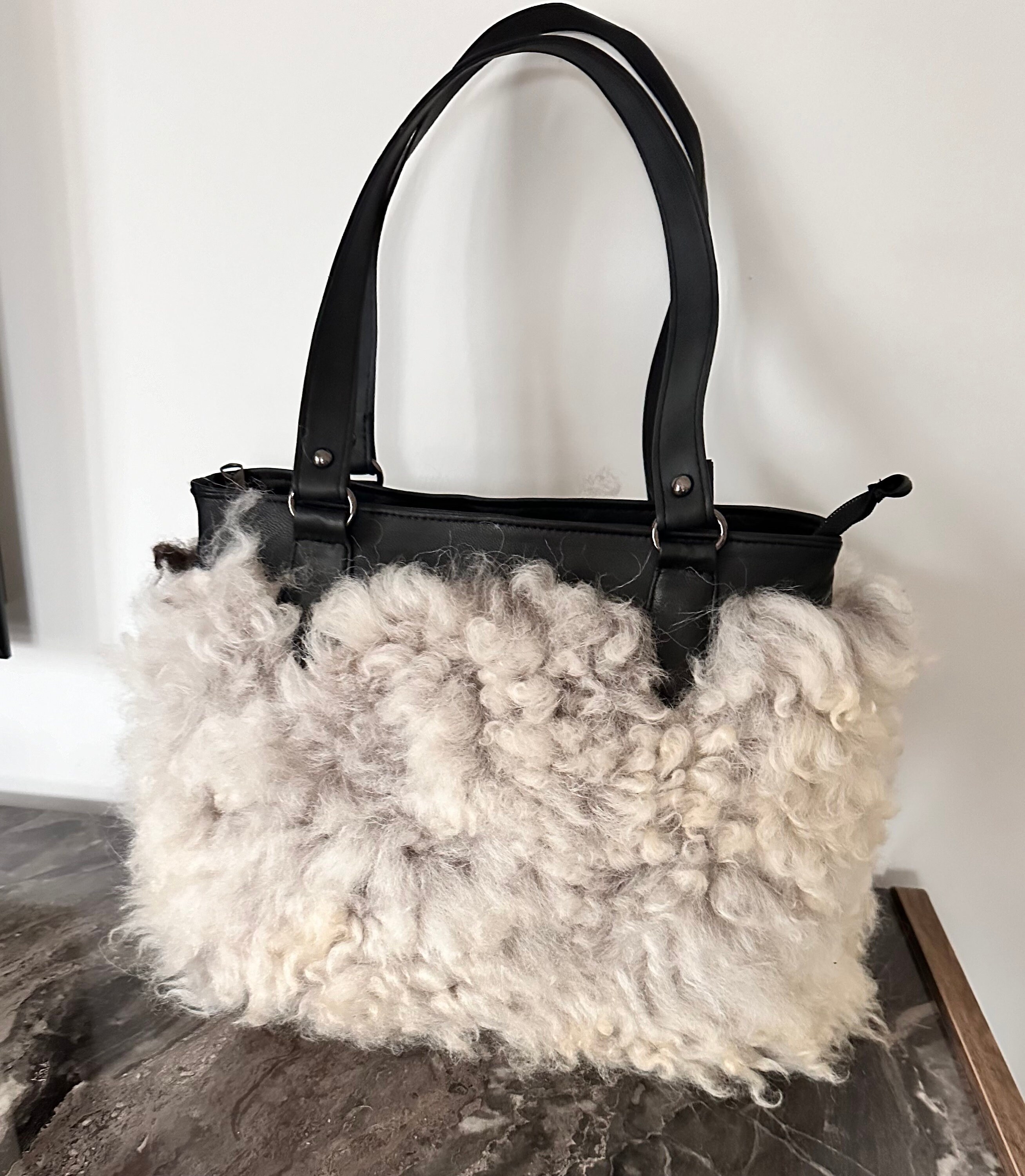 Sheepskin bag Etsy