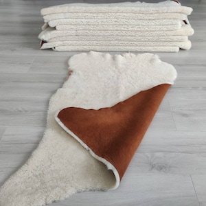 Australian Sheepskin.Genuine sheepskin rug Tan Suede Back Shearling Sheepskin, Upholstery,Sheepskin,fur floor rug sheepskin.chair cover