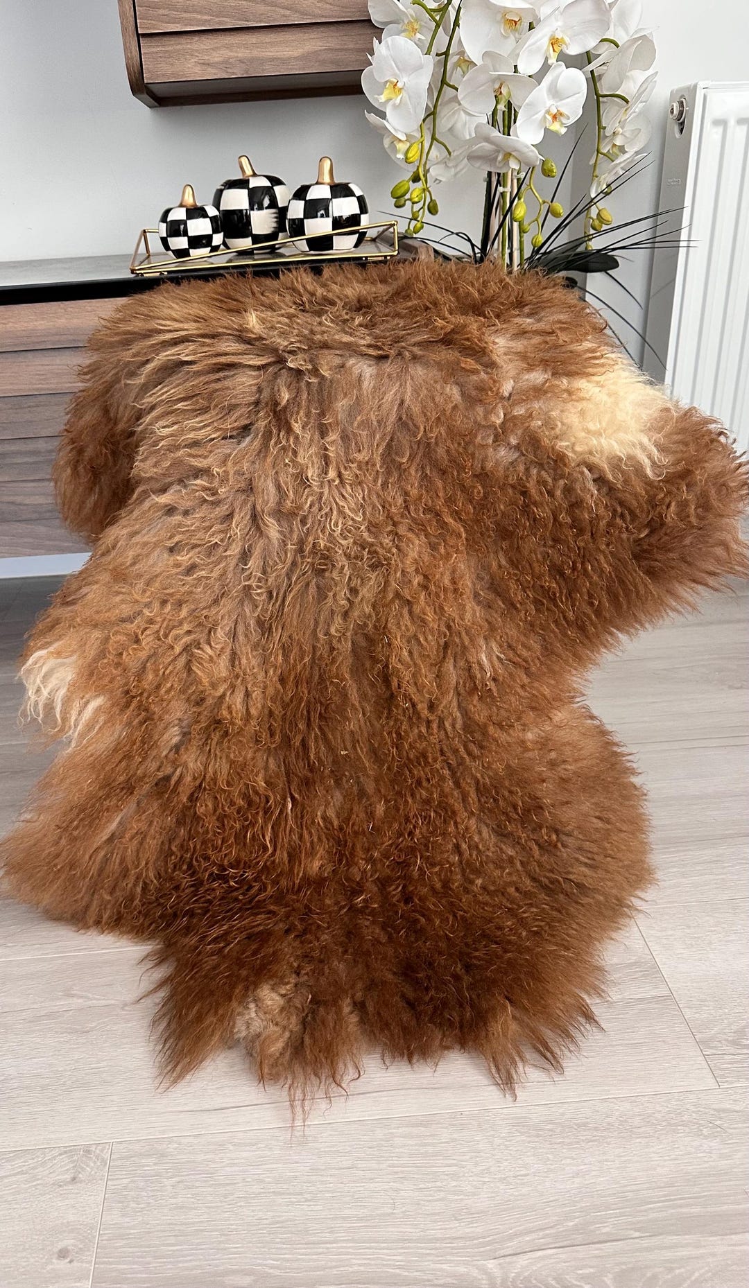Natural Sheepskin Rug, Genuine Colors, Luxury Throw Chair Cover - Etsy
