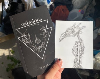 Stampa d'arte esclusiva con libro di poesie firmato 'Nebulous'