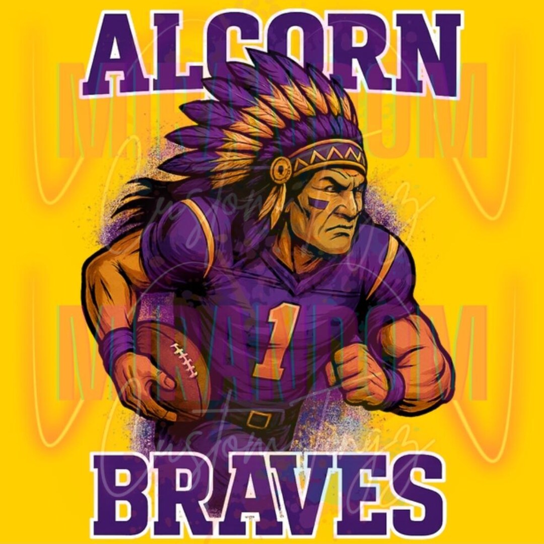 Alcorn Braves Alcorn State Purple Splat - Etsy