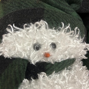 Green and Black Buffalo Plaid Farmhouse  Snowman