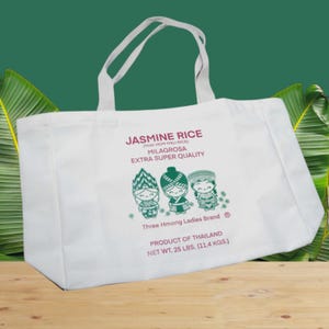 Sac fourre-tout en toile Hmong design trois dames, riz au jasmin, cadeau pour femme, ami, soeur, tante, mère, femme, petite amie
