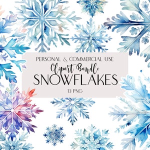 Commercial Use Christmas Snowflake PNG Christmas Time Clipart Flake of Snow Transparent PNG Winter Holiday Set of 13 Digital illustration AI