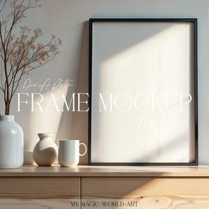Black Frame on  Dresser  | Mockup for Art Prints | 3:4 Ratio | DIN A Format | Photoshop Digital Download