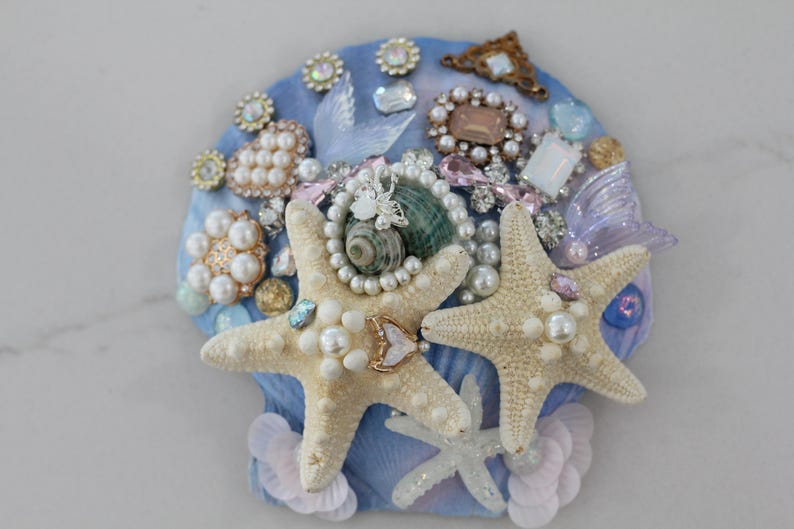 Extra Large Shell Fridge Magnets, Handmade Starfish Decor, Coastal ...