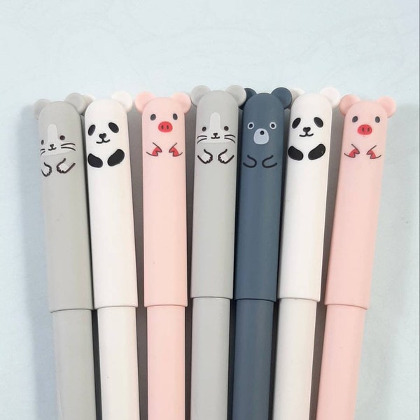Cute Animal Erasable Gel Pen, Kawaii Pen