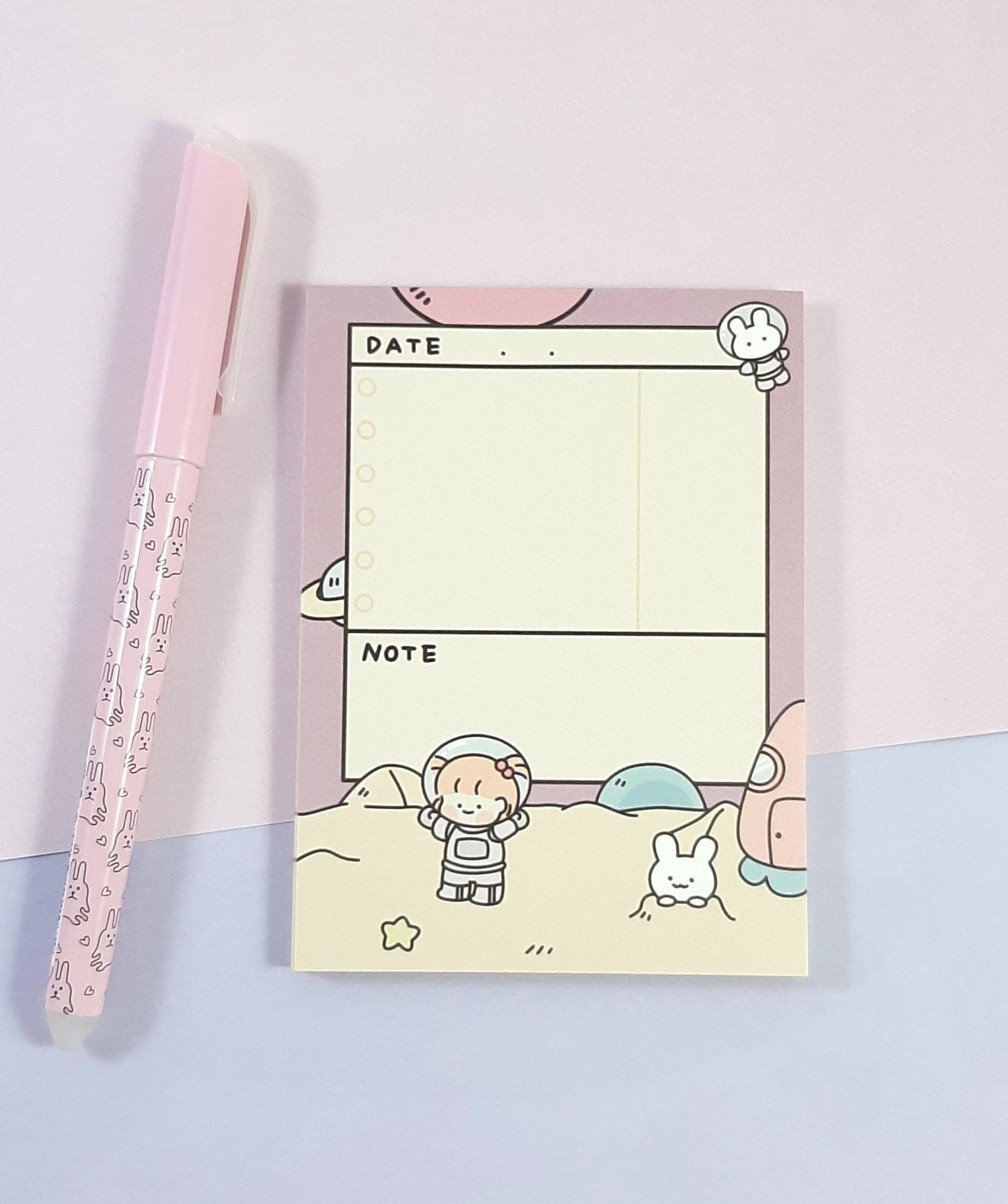 Cute Memo Pad Space Theme Memo Pad 50 Sheets Kawaii Memo | Etsy