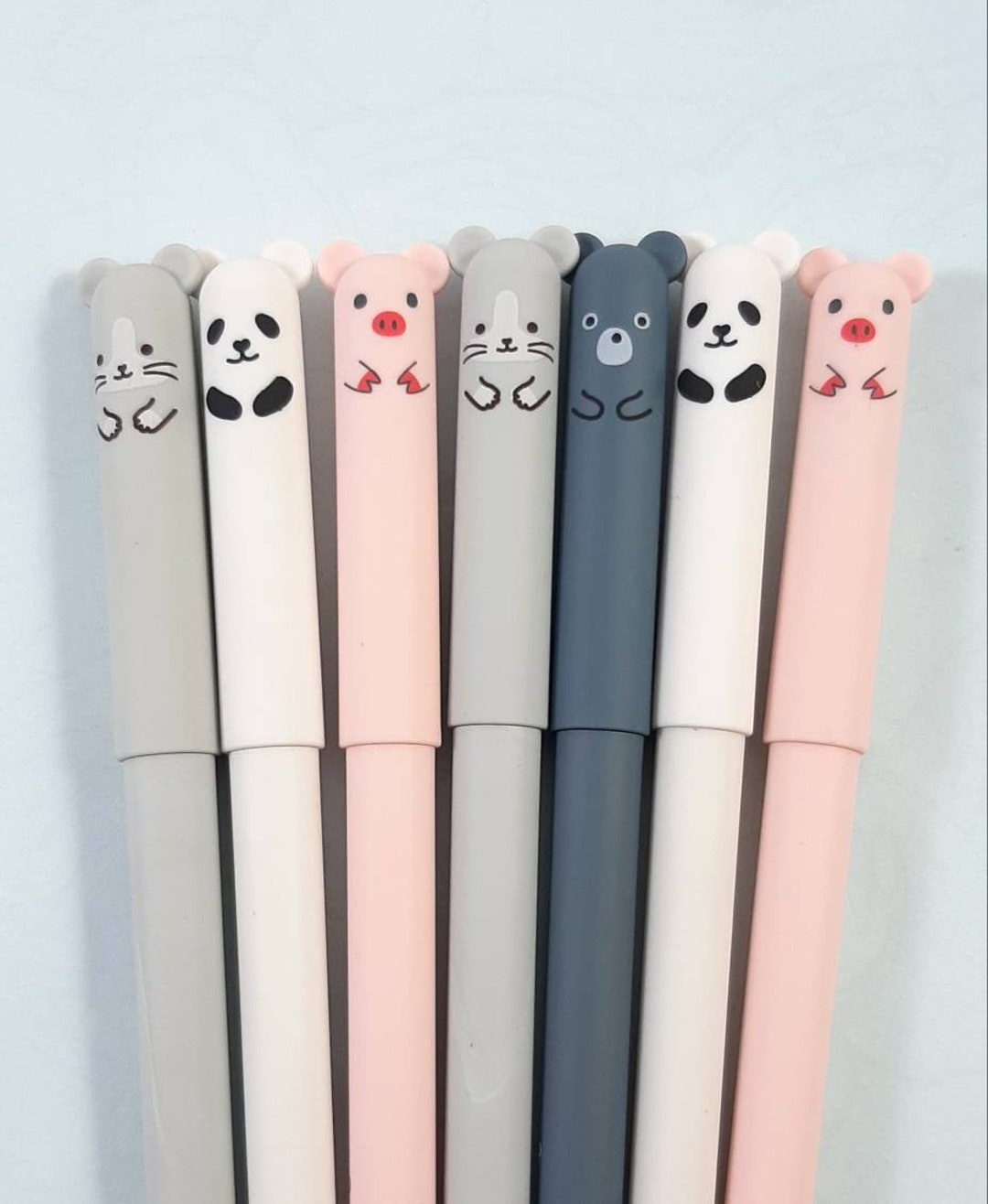 2pcs Cat Paw Blue Ink Erasable Gel Pens Kawaii Erasable Needle