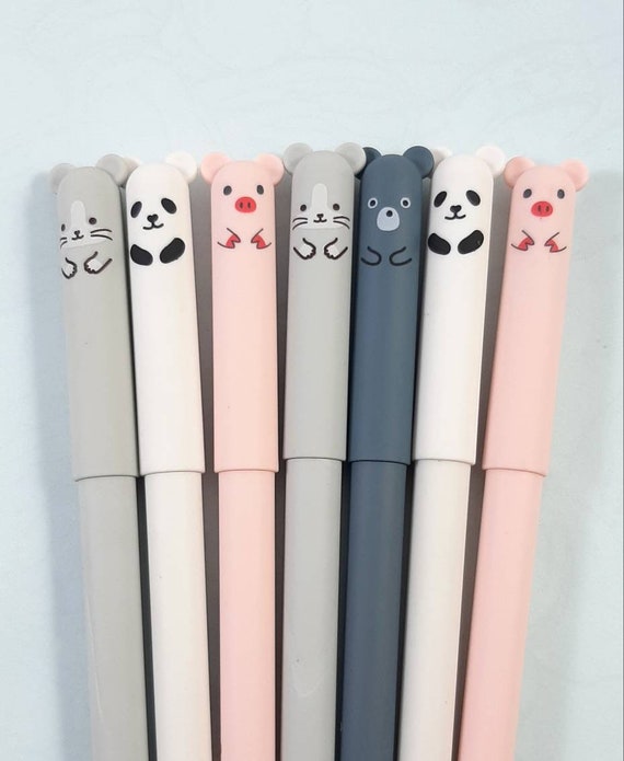 Cute Animal Erasable Gel Pen Kawaii Pen Etsy Italia