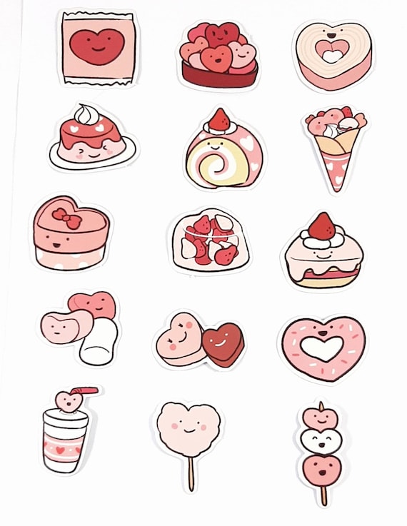 Cute Dessert Stickers, Kawaii Food Stickers, Journal Stickers