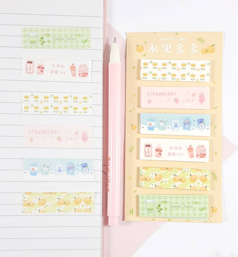 Fruit and Flowers Washi Tape Strips