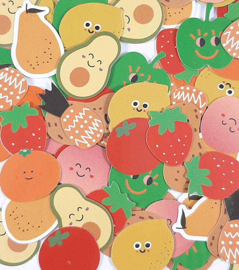Cute Fruit Stickers 100 pcs Kawaii Stickers Journal Etsy