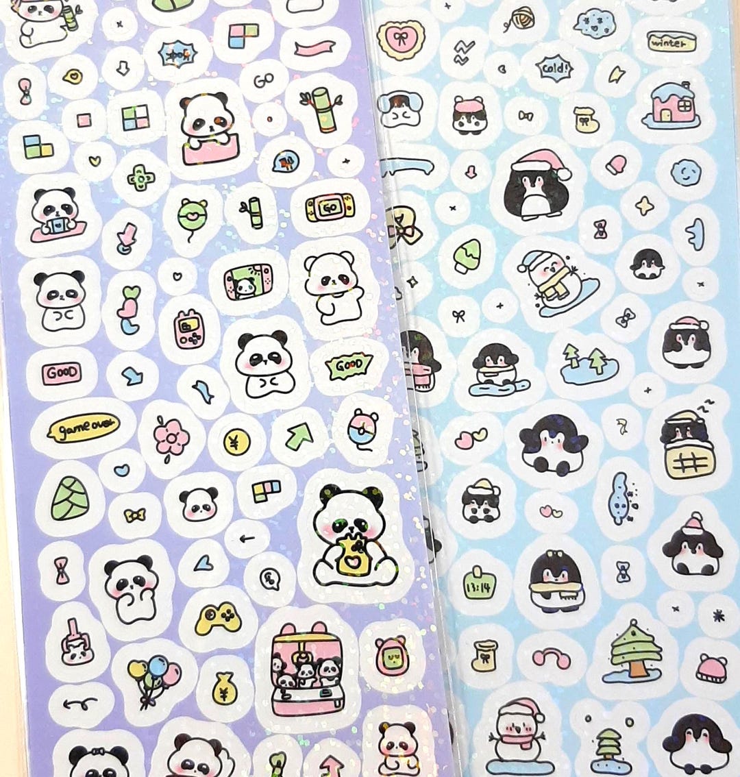Kawaii Animal Sticker Sheets, Mini Korean Deco Stickers for Kpop ...