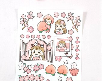 100pcs Kawaii Sakura Washi Paper Sticker Box – The Pink Room Co.