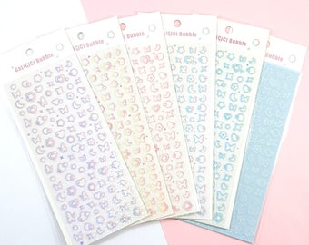 KPop Polco Deco Stickers , Kpop Photocard Decoration, Toploader, Korean Journal & Planner Stickers, Kawaii Journal, Scrapbooking, 1 Sheet