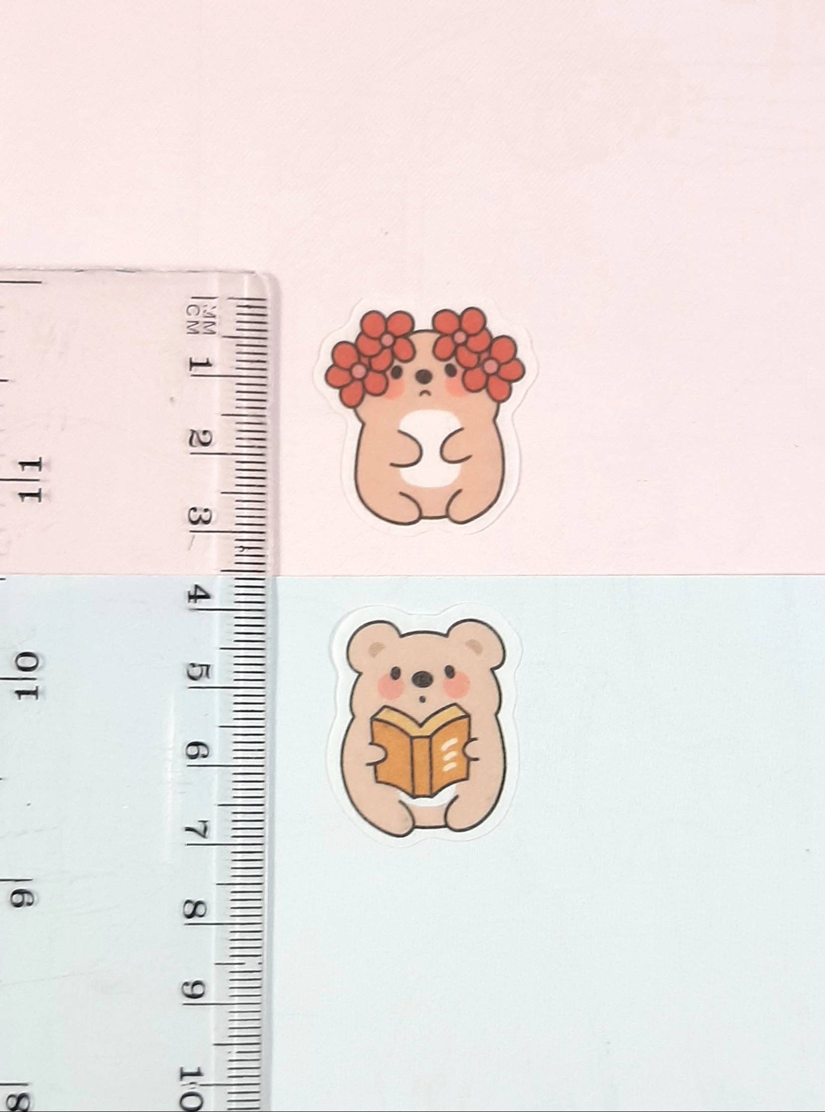 Cute Bear Stickers Kawaii Bear Stickers Journal Stickers Etsy