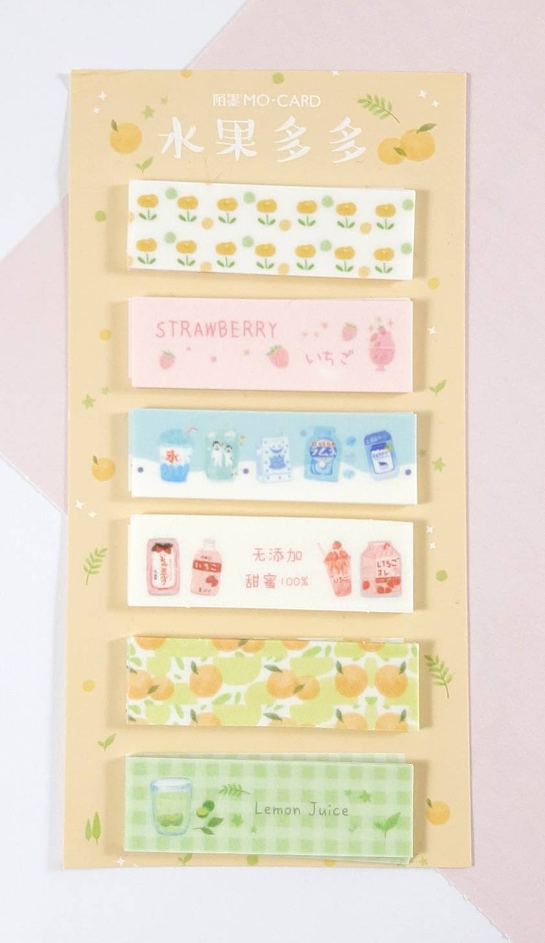 Fruit and Flowers Washi Tape Strips