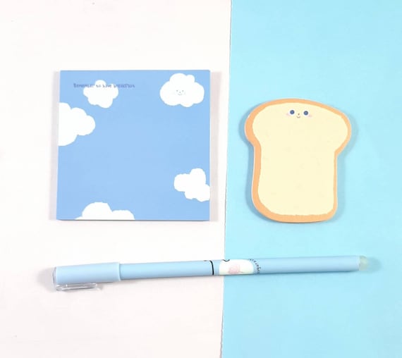 Ensemble de notes autocollantes Kawaii, jolies notes autocollantes