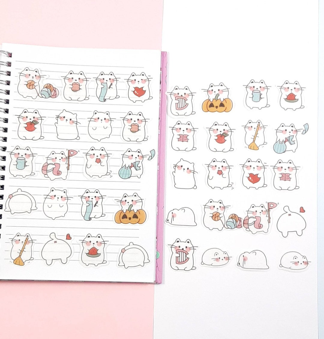  Cute Animal Sticker Set - 100 Sheets Kawaii Dog Bear Rabbit  Hamster Decorative Scrapbook Stickers for Bullet Journaling Planner DIY  Craft Album Calendar Laptop Phone Case Water Bottle