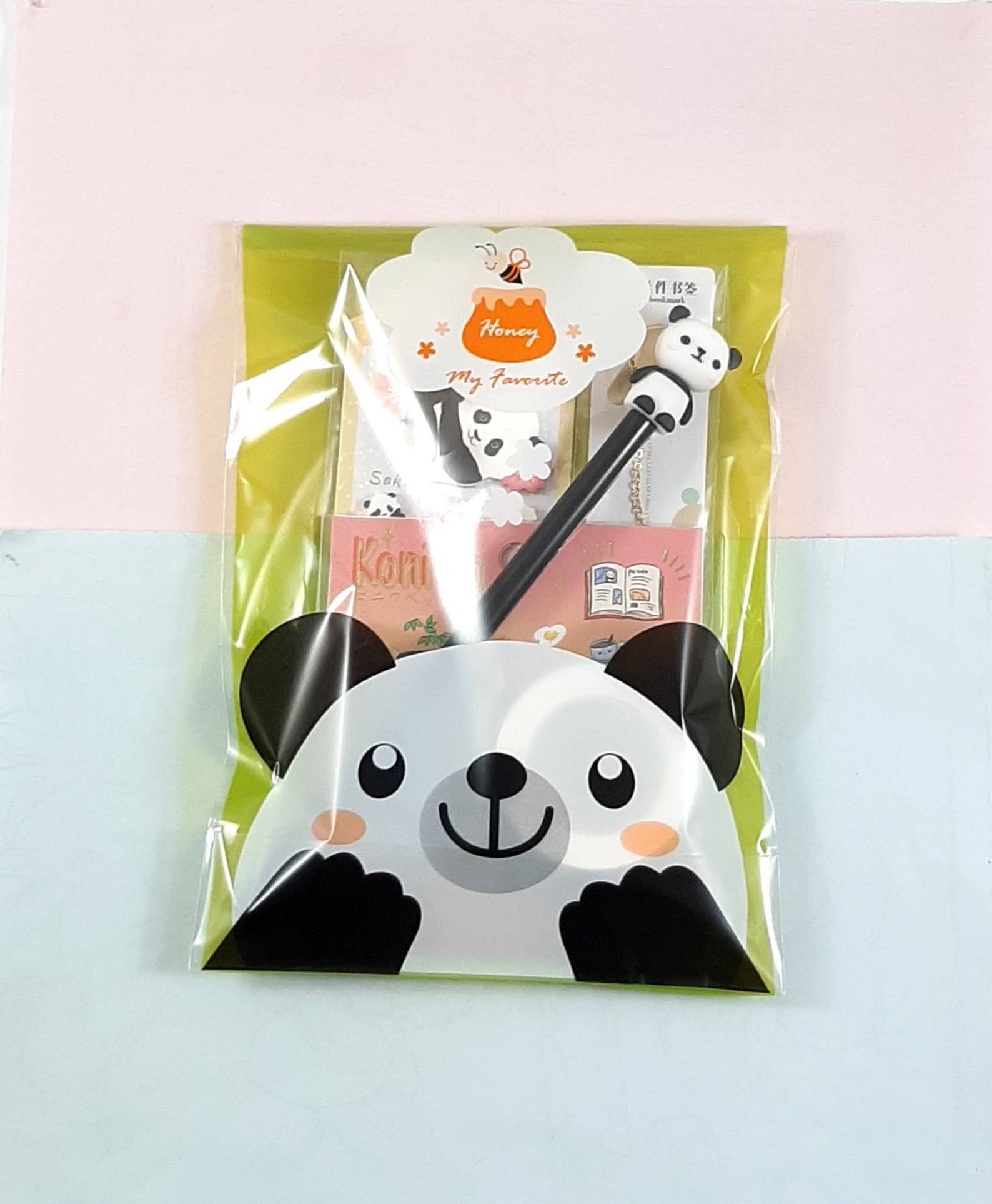 Cute Panda Stationery Bag Panda Stationery Gift Set Panda Etsy