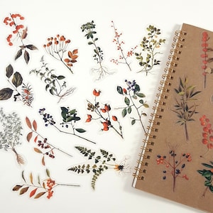 Herbstlaub und Beeren Aufkleber, Herbstlaub Aufkleber, Herbst Beeren Journal und Planer Deko, Scrapbook Aufkleber, Bastel Aufkleber