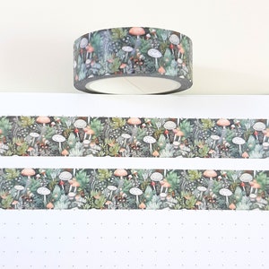 Pilz Washi Tape, Fliegenpilz Washi Tape, Blätter Pflanzen, Journal und Scrapbook Zubehör, 10 m