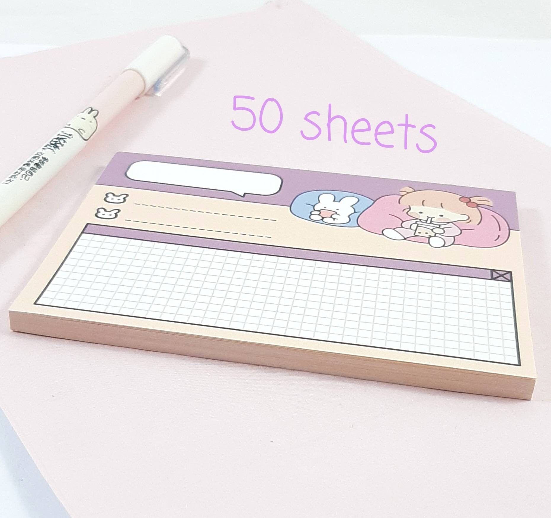 Cute Memo Pad Retro Girl Memo Pad Kawaii Memo Pad 50 sheets Etsy