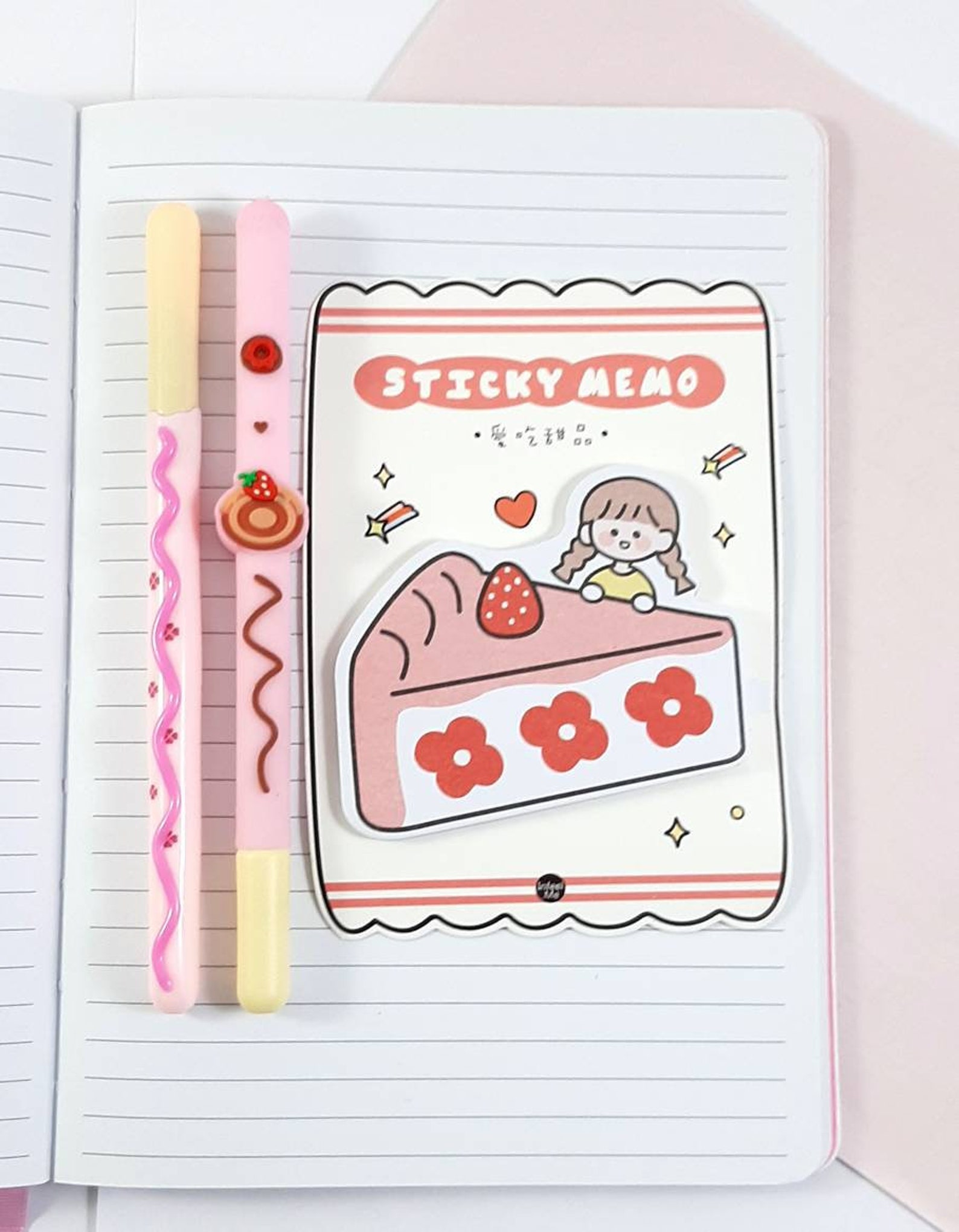 Cute Strawberry Stationery Set Cute Stationery Gift Kawaii Etsy