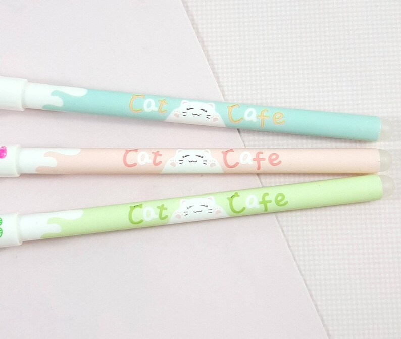 Cute Cat Erasable Gel Pen Kawaii Pen Etsy UK